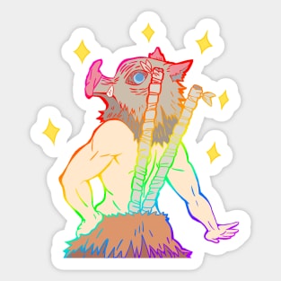 Rainbow Flag Boar Sticker